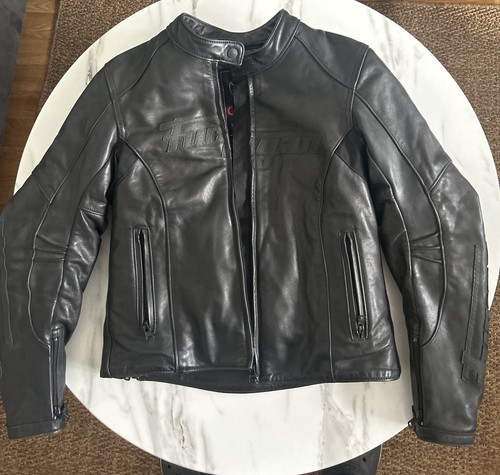 Blouson moto cuir - de, en
