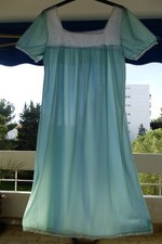 VINTAGE/RETRO: Chemise de nuit mi-longue, neuve, NYLON, T: 44/46 (Fr)