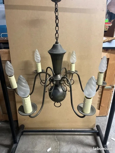Lustre hollandais laiton 6 - lustre, en