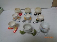 9  COQUETIERS FANTAISIE "LES PIEDS" EN PORCELAINE ET BAKÉLITE