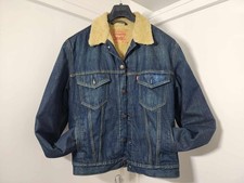 Levi’s, Trucker Jacket, Homme, Sherpa, Denim, Vintage, Bleu, Taille L, EUC