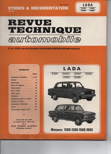 Revue technique auto - lada, 2101