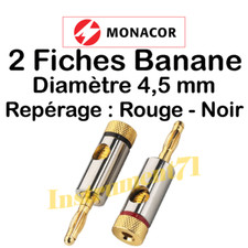 PAIRE DE FICHES BANANE PLAQUE