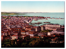 Italie, Küstenland. Trieste. Generalansicht von Nordost. vintage print photoch