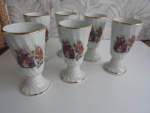 Mazagrans porcelaine du - 6, en