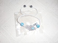 Bijoux fantaisie Bracelet main de Fatma Shamballa strass turquoise ajustable