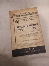 montage et liste des pièces rateaux à chevaux IH MAC CORMICK types F4 F5