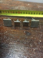 Lot De 4 Bouton Carré Fer Blanc Mobilier Meuble Ancien Vintage Tiroir Porte