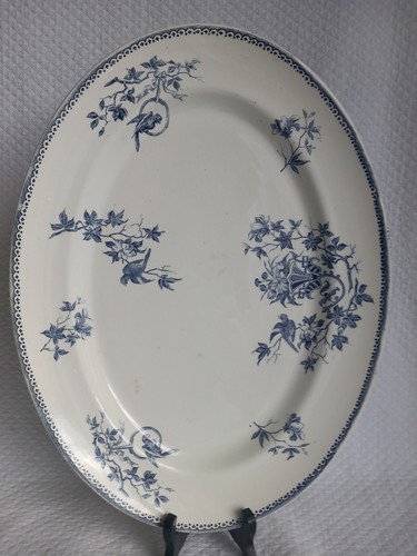 Ancien grand plat ovale - , creil