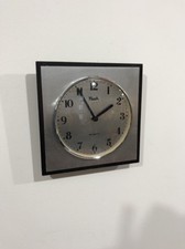 Horloge pendule formica  INOX FLASH    Années 70's    jan15