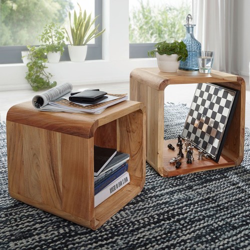 Finebuy tables gigogne bois - tables,