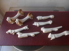 SANDOZ  ,LOT 8 Porte-couteaux Animalier céramique , Art Déco