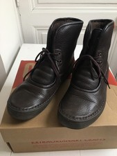 BOOTS "CAMPER" cuir  marron doublé fausse fourrure, pointure 38