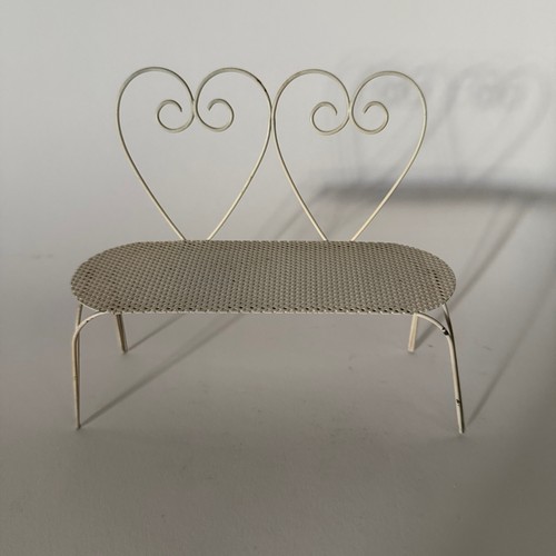 Banc miniature poupées peynet - miniature,