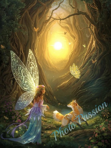 Poster fee foret enchantee - fee,