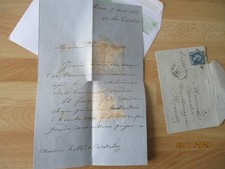 comte davet de beaurepaire MEDECIN MEDECINE lettre autographe manuscrite