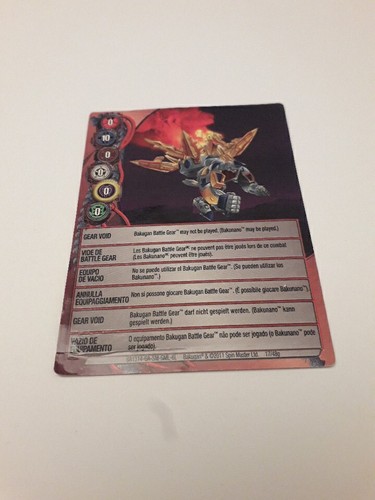 Carte metallique bakugan gear - metallique,