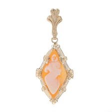 Jaune coque pendentif - or,