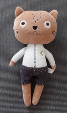 S23 / doudou peluche chat pull vert short bleu étoiles lune MONOPRIX