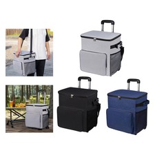 Glacière à roulettes robuste et portable, isolée, idéale pour la plage, le