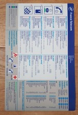 Publiphone Cabine Téléphonique PTT Feuille Feuillet D'indications Plastifiée