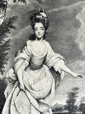Joshua Reynolds gravure eau forte etching Lady Diana, Viscountess Crosbie