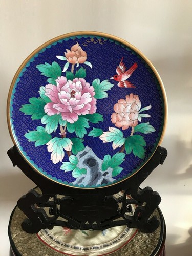 Cloisonne assiette plat - assiette, bronze