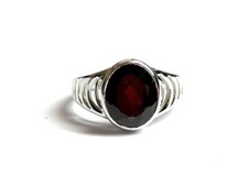 Grenat Rouge Bague 925 Argent Sterling Vintage Bague Mariage Anniversaire Cadeau