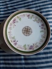 Rare Assiette En Porcelaine De Limoges Avec Dorures En Relief Et Médaillon...
