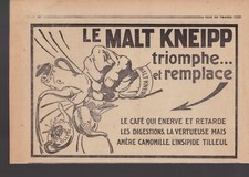 1 publicité  papier café