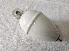 Ancien Contre Poids Monte et Baisse en Porcelaine pour Suspension Lampe Vintage