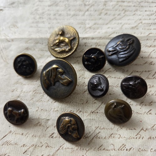 Boutons vénerie anciens - boutons,