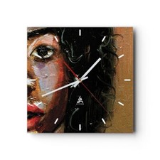 Horloge murale en verre