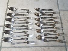 RARE SERIE DE 24 PIECES EN METAL ARGENTE CHRISTOFLE MODELE MARLY