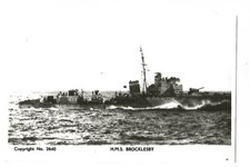 BATEAU MARINE DE GUERRE  ROYAL NAVY  HMS  BROCKLESBY