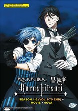 DVD Black Butler Kuroshitsuji Complete Season 1-5 (1-70) +Movie +9 OVA, English