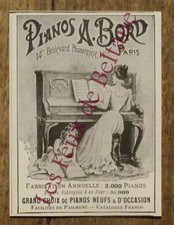 Publicité ancienne Pianos Bord, Paris   1898,french advert