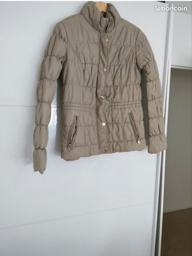 Manteau cuir femme beige - manteau,