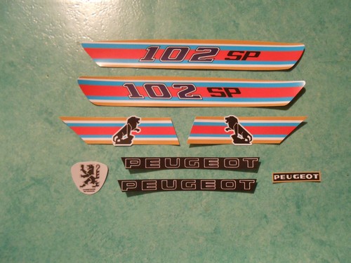 Lot autocollants peugeot 102 - autocollants,
