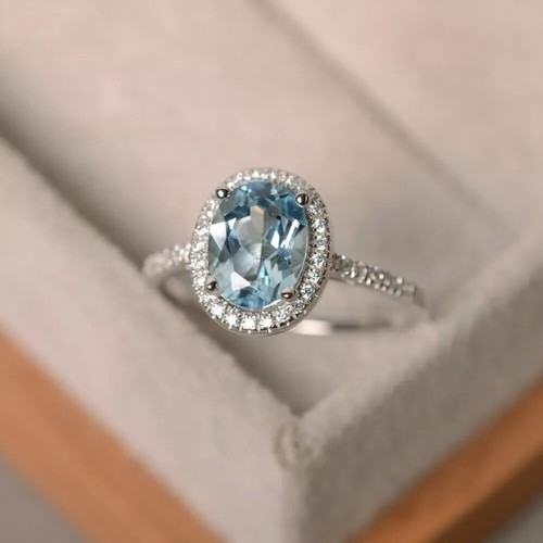 élégante bague blanc - Élégante, en