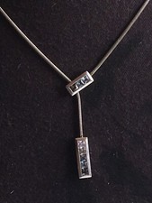Superbe Collier Argent 925 Avec Cristal Idéal Cadeau