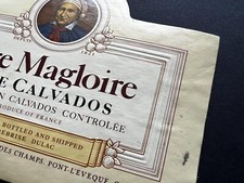 PÈRE MAGLOIRE CALVADOS VINTAGE LABEL 1960 ALCOHOL FRENCH LIQUOR DEBRISE DULAC