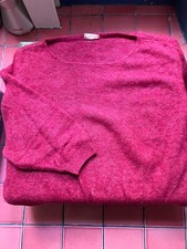 Pull bordeaux framboise AMERICAN VINTAGE taille unique 25 % laine alpaga