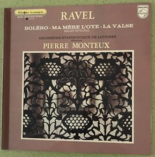 Ravel Boléro Ma mère l'oye Valse Londres Pierre Montreux Disque 33 tours Vinyle