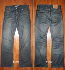 JEANS LEVIS 512 "Bootcut" W32 L34 (FR t42) bleu foncé délavé poches zippées 3109