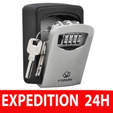 Boite à clés Coffre-Fort Rangement Clé Sécurisé Serrure Combinaison à 4 Chiffres