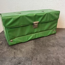 Ancienne Boîte  rangement vert vintage K7 audio cassete vinyl