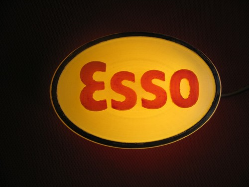 Enseigne esso lumineuse - enseigne,