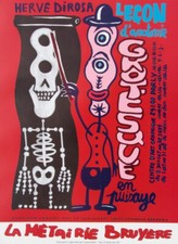 Hervé Di Rosa affiche originale Leçon d'anatomie Poster by Hervé Di Rosa