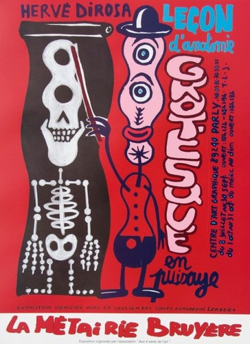 Hervé rosa affiche - di,